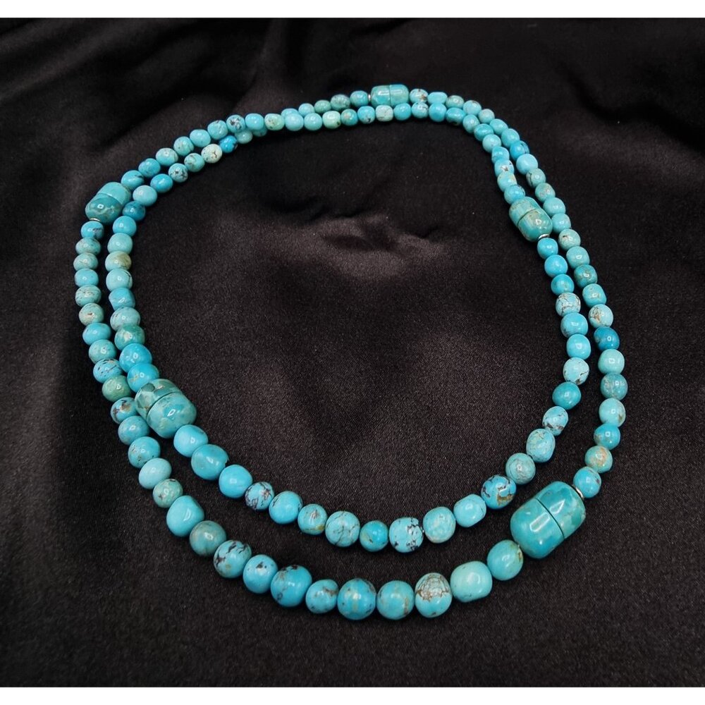 Rare Jay King Mine Finds Turquoise Necklace With Magnetic Clasp